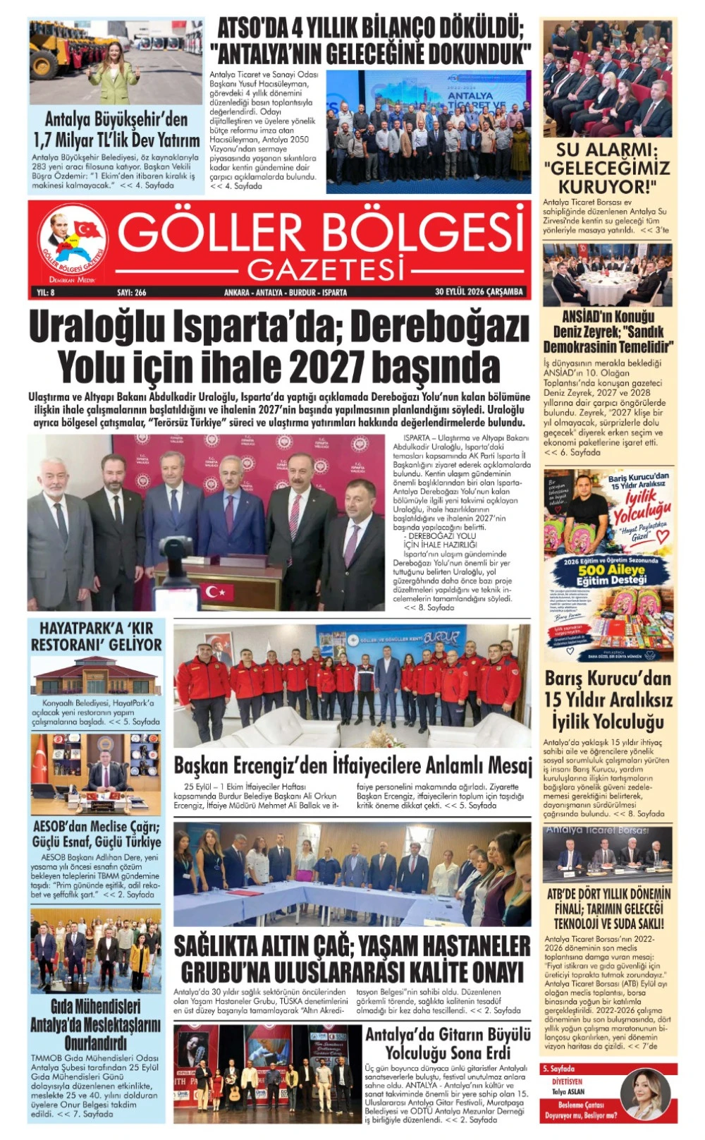 G&Ouml;LLER B&Ouml;LGESİ GAZETESİ