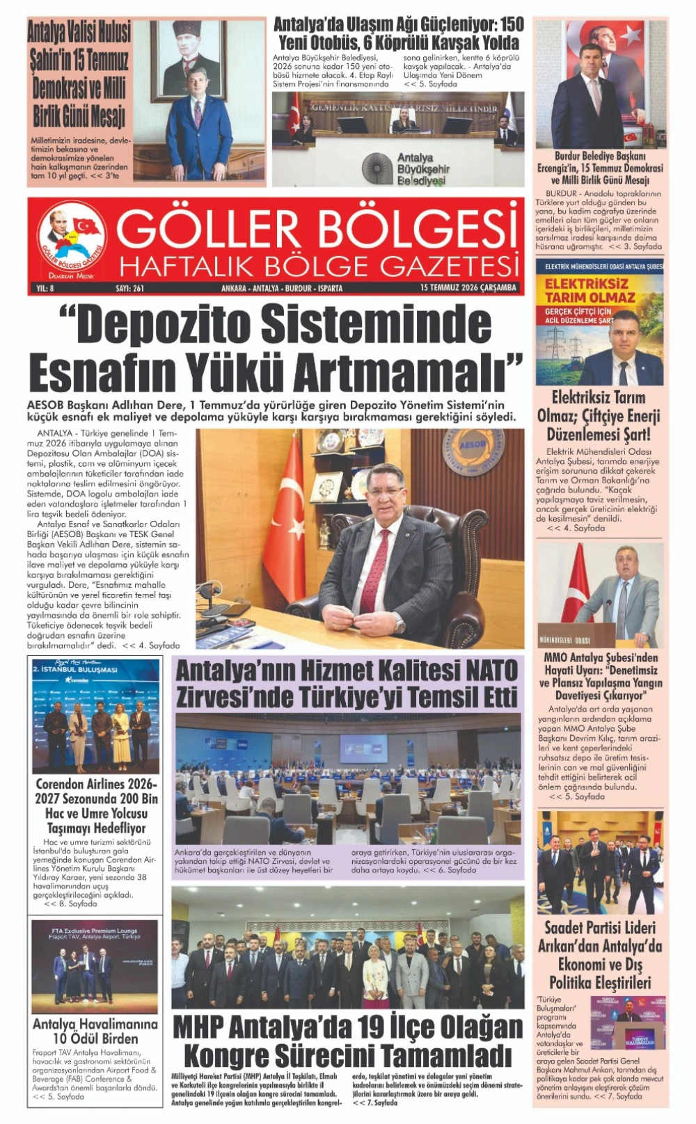G&Ouml;LLER B&Ouml;LGESİ GAZETESİ