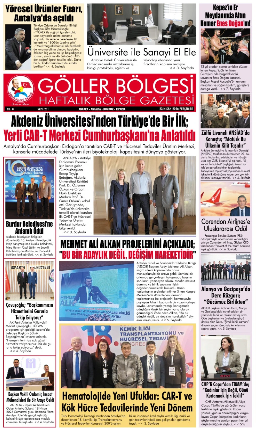 G&Ouml;LLER B&Ouml;LGESİ GAZETESİ