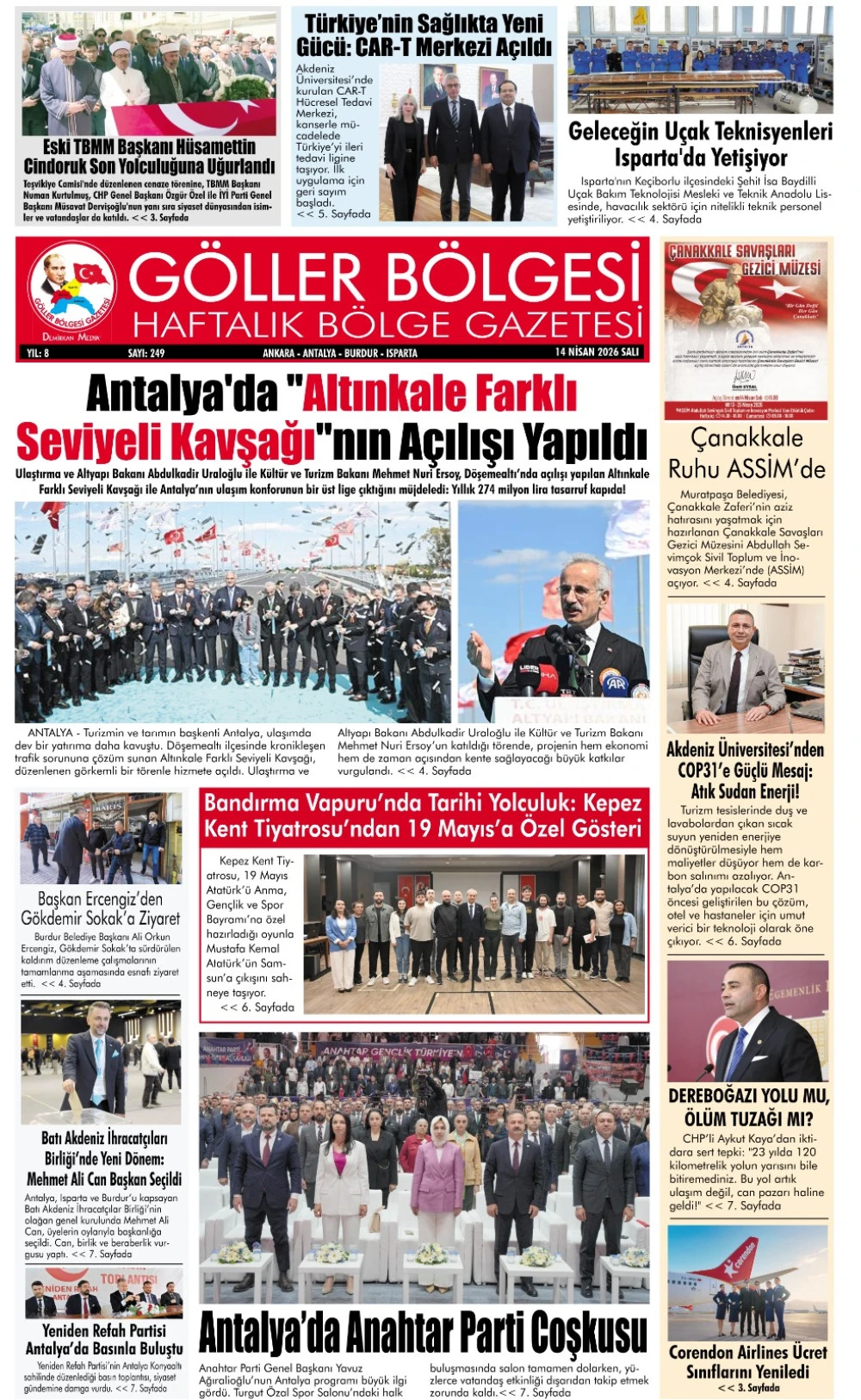 G&Ouml;LLER B&Ouml;LGESİ GAZETESİ