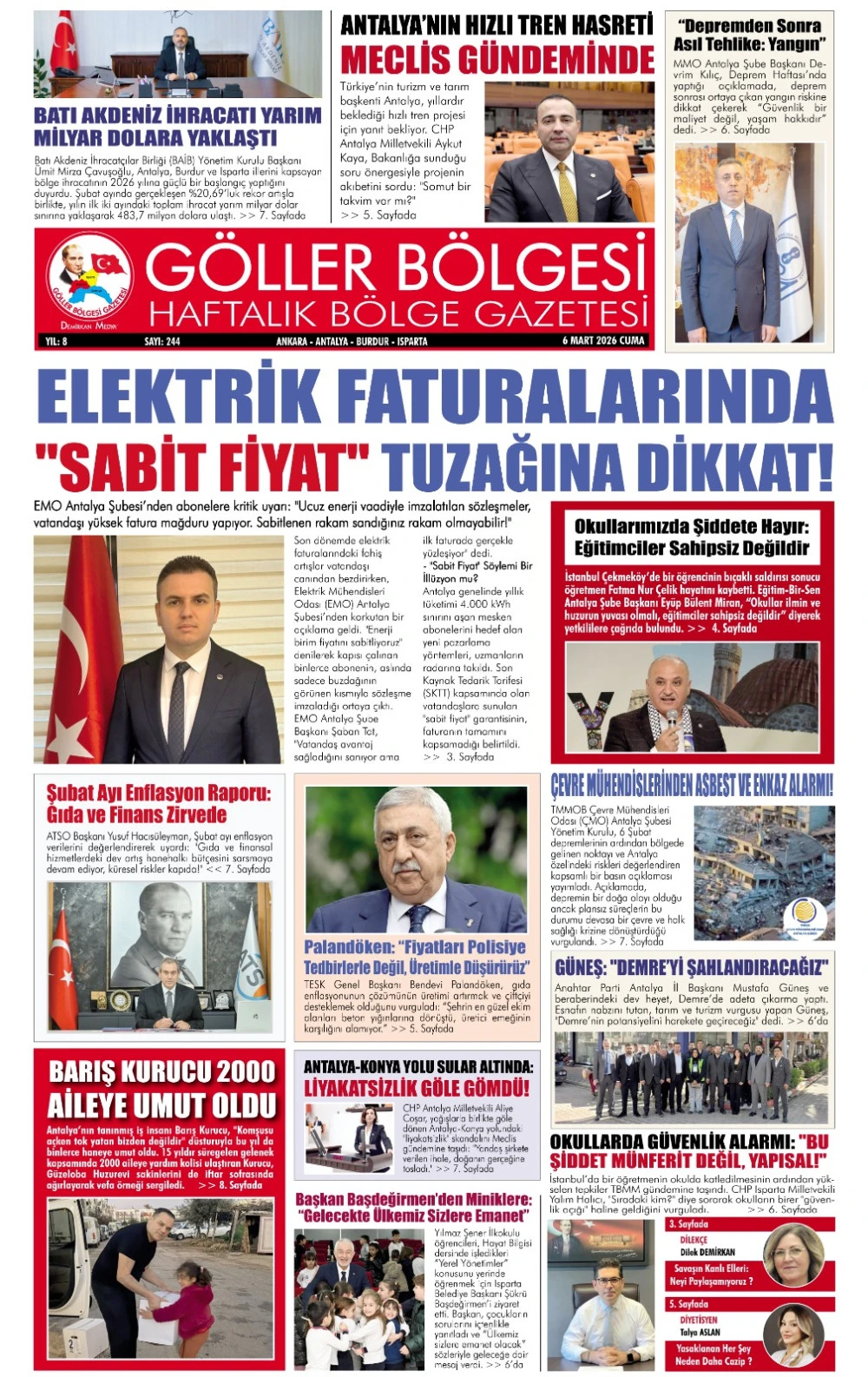 G&Ouml;LLER B&Ouml;LGESİ GAZETESİ