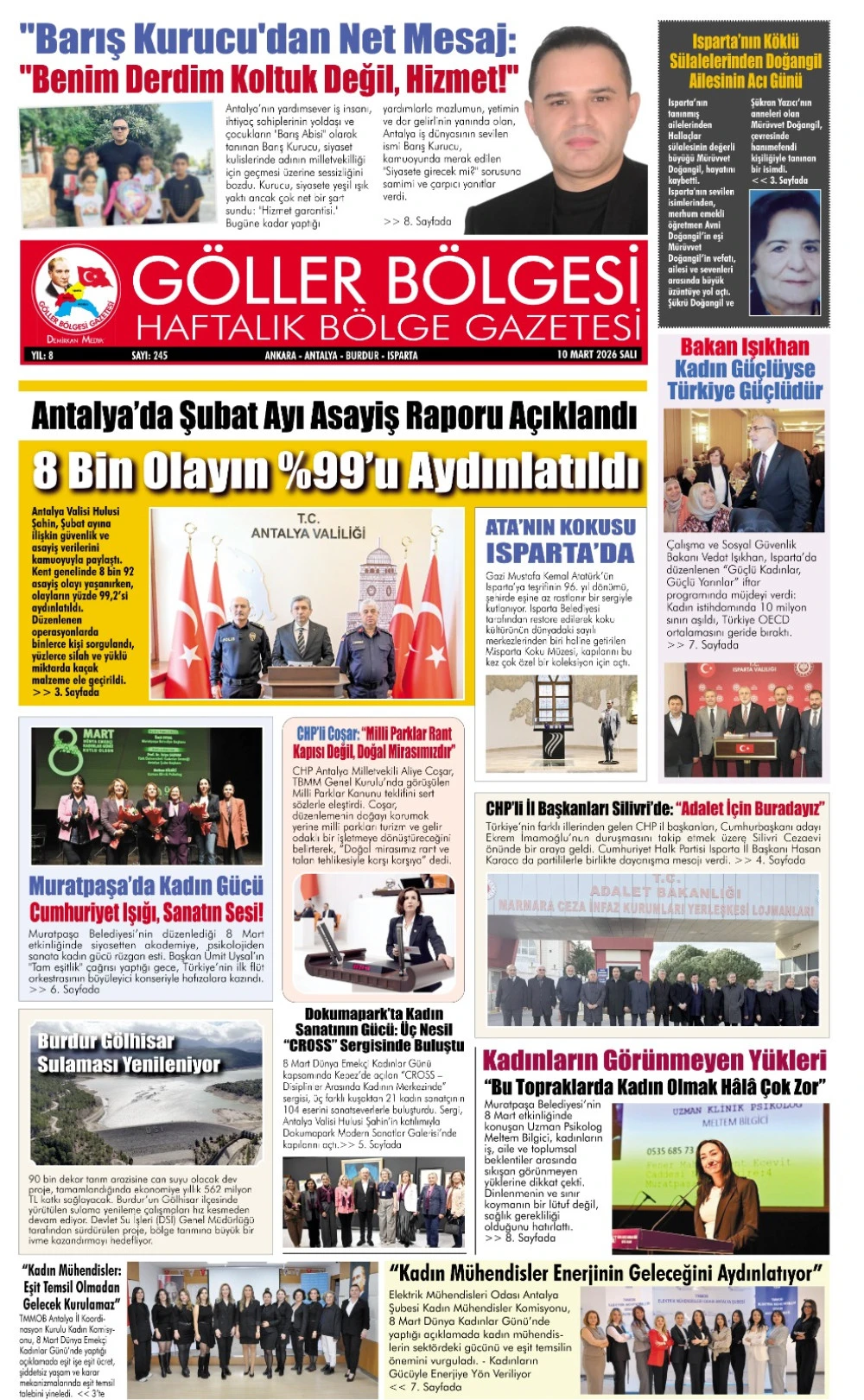 G&Ouml;LLER B&Ouml;LGESİ GAZETESİ