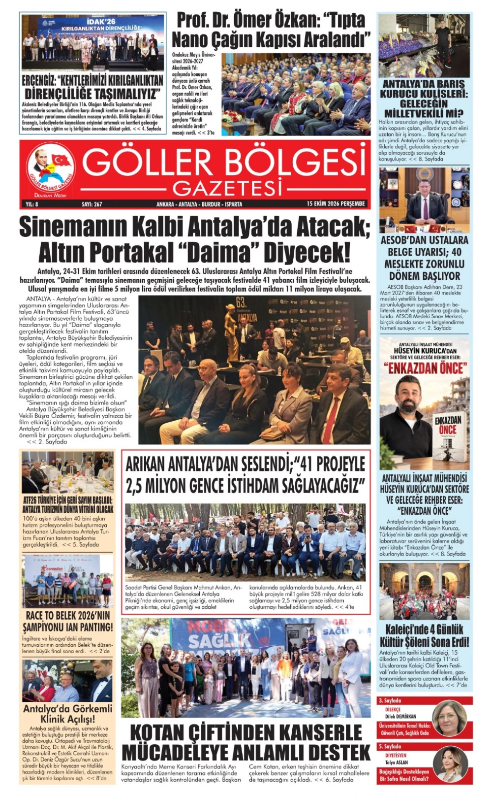 G&Ouml;LLER B&Ouml;LGESİ GAZETESİ