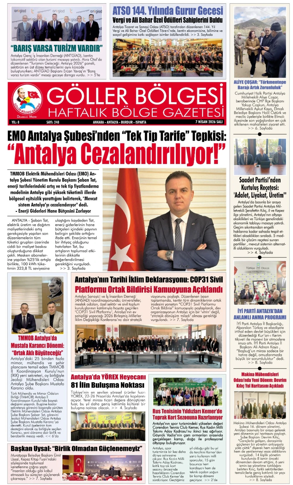 G&Ouml;LLER B&Ouml;LGESİ GAZETESİ