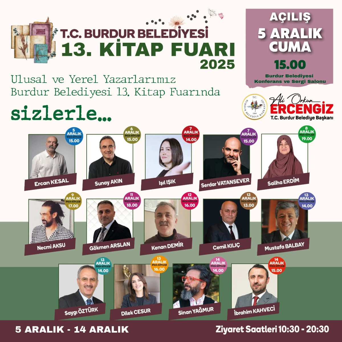 13. Burdur Kitap Fuarı Başlıyor