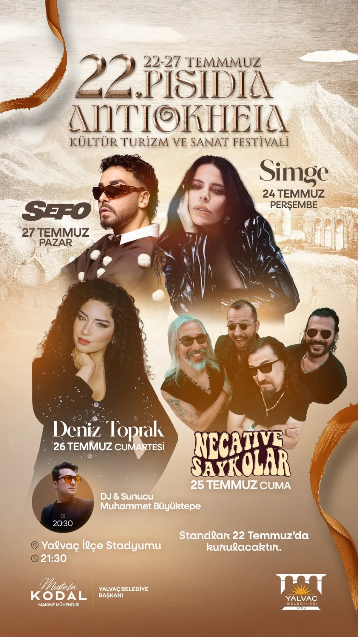 22. Pisidia Antiokheia Kültür, Turizm ve Sanat Festivali Başlıyor: Yalvaç'ta Sanat ve Eğlence Dolu Bir Hafta!