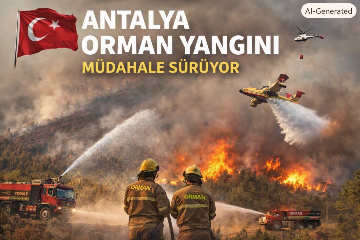 Antalya&rsquo;da İki Noktada Orman Yangını; Kumluca ve Alanya&rsquo;da M&uuml;dahale S&uuml;r&uuml;yor