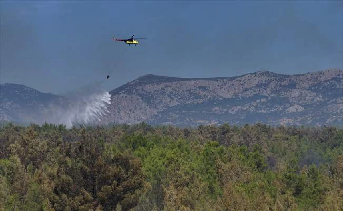 Antalya'da Ormanlık Alandaki Yangına M&uuml;dahale S&uuml;r&uuml;yor