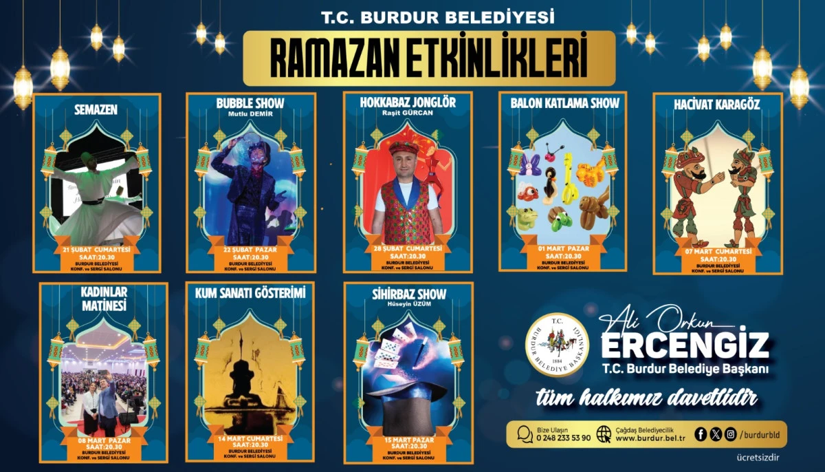 Burdur Belediyesi Ramazan Etkinlikleri Başlıyor!