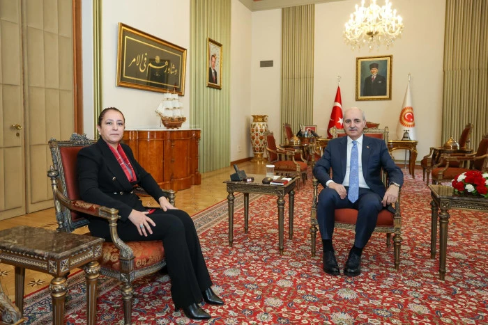 BURDUR VALİSİ  BİLGİHAN&rsquo;DAN TBMM BAŞKANI NUMAN KURTULMUŞ&rsquo;A ZİYARET