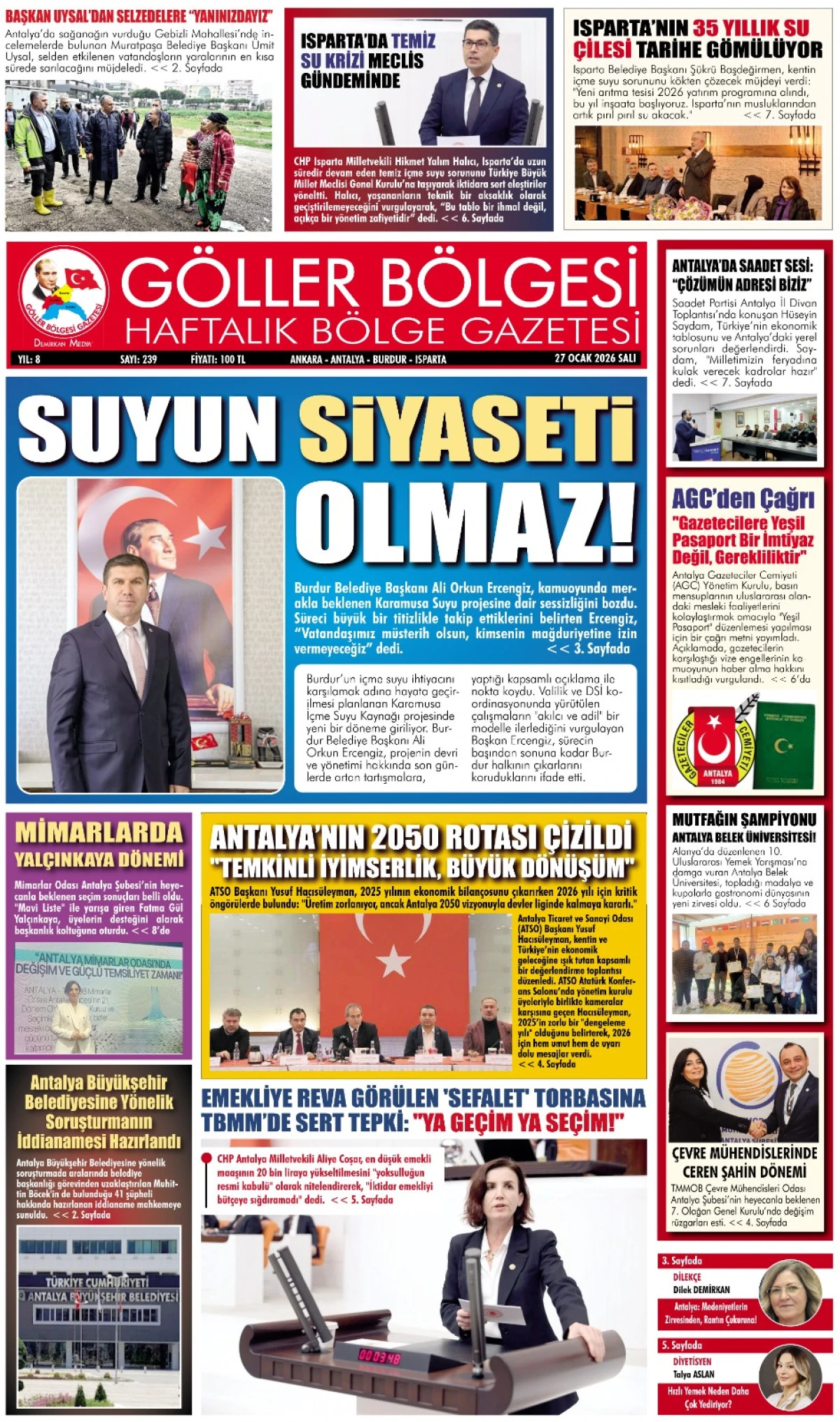 G&Ouml;LLER B&Ouml;LGESİ GAZETESİ