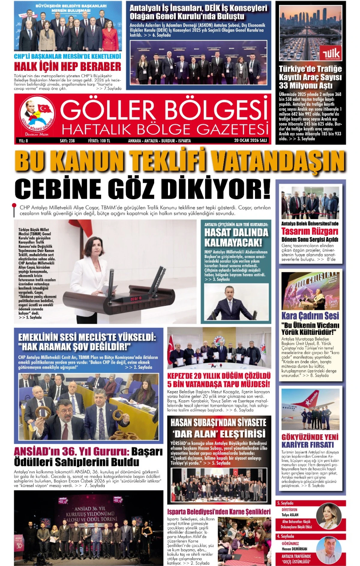 G&Ouml;LLER B&Ouml;LGESİ GAZETESİ