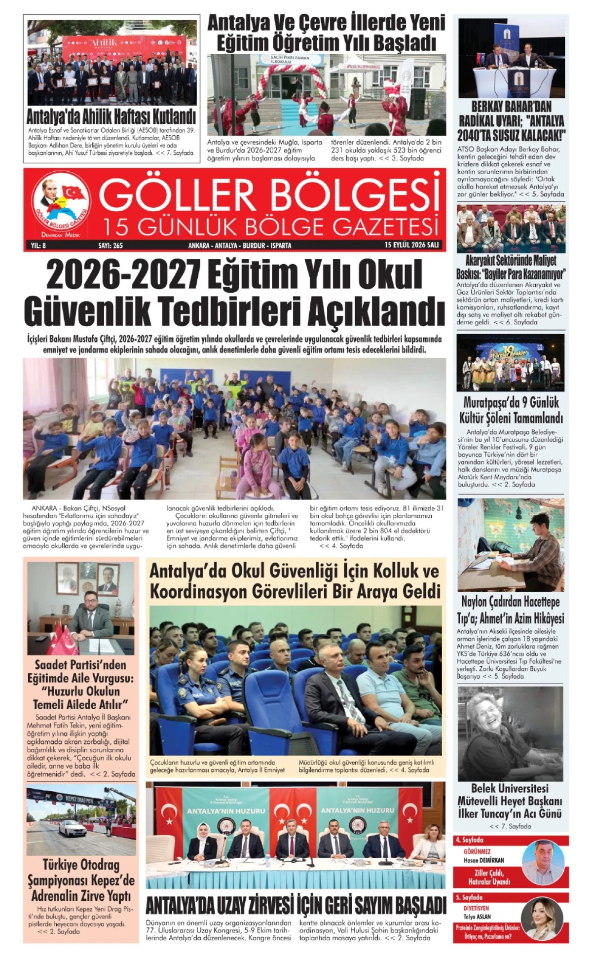 G&Ouml;LLER B&Ouml;LGESİ GAZETESİ