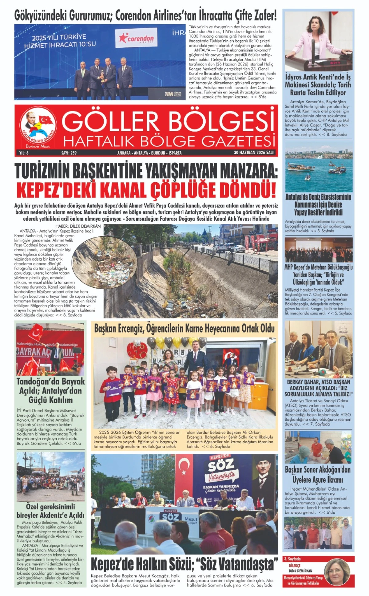 G&Ouml;LLER B&Ouml;LGESİ GAZETESİ