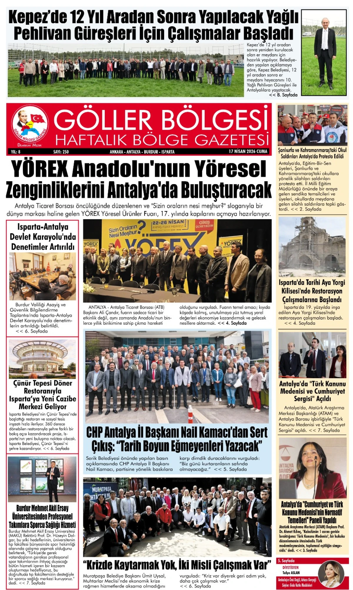G&Ouml;LLER B&Ouml;LGESİ GAZETESİ
